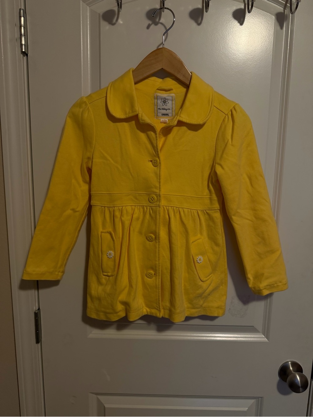 Gymboree Bright Yellow Button-Up Pea Coat
